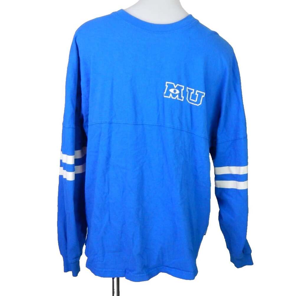 Disney Parks Medium Shirt Spirit Jersey Monsters University Mike Wazowski Blue